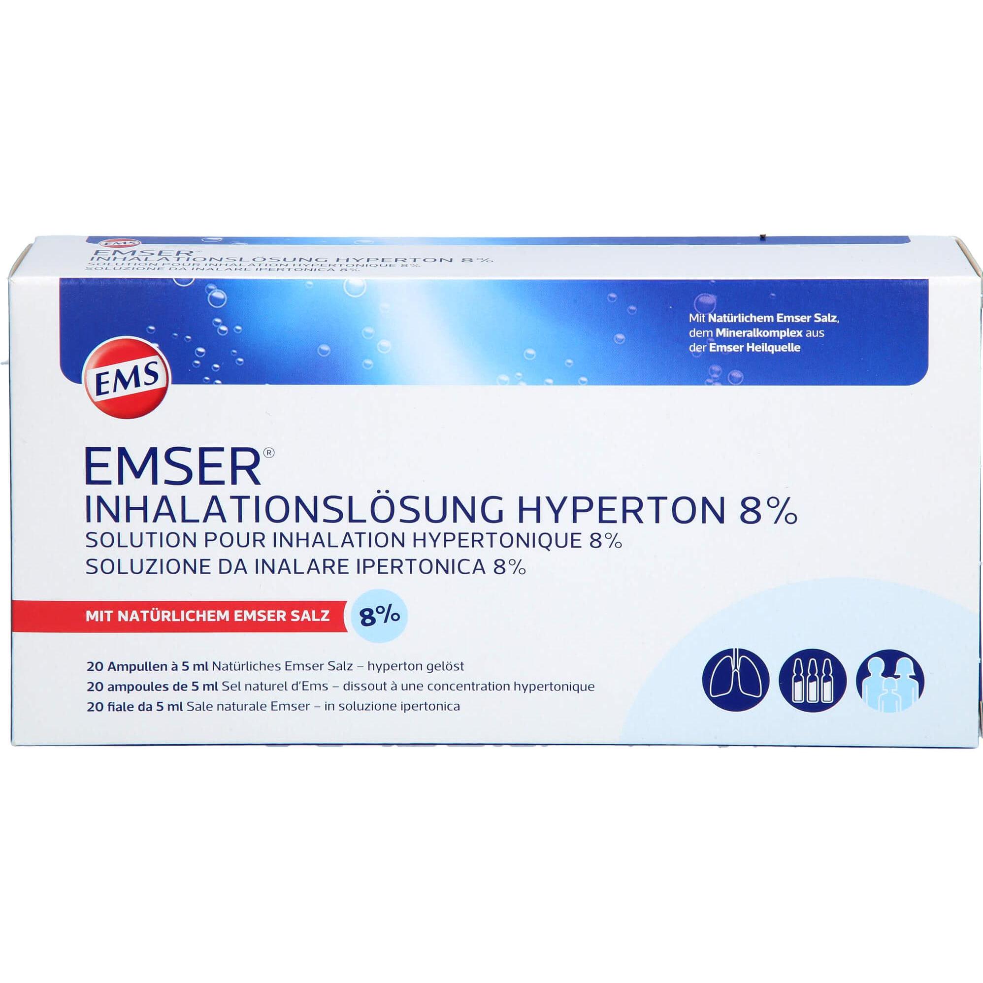 Thumbnail - Emser, Inhalator, Inhalationslösung 8 % hypertonisch
