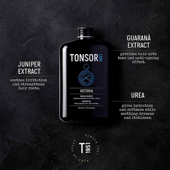 Immagine prodotto Tonsor1951 Tonsor 1951 VICTORIA Doccia Shampoo 400ml (400 ml, Shampoo liquido)