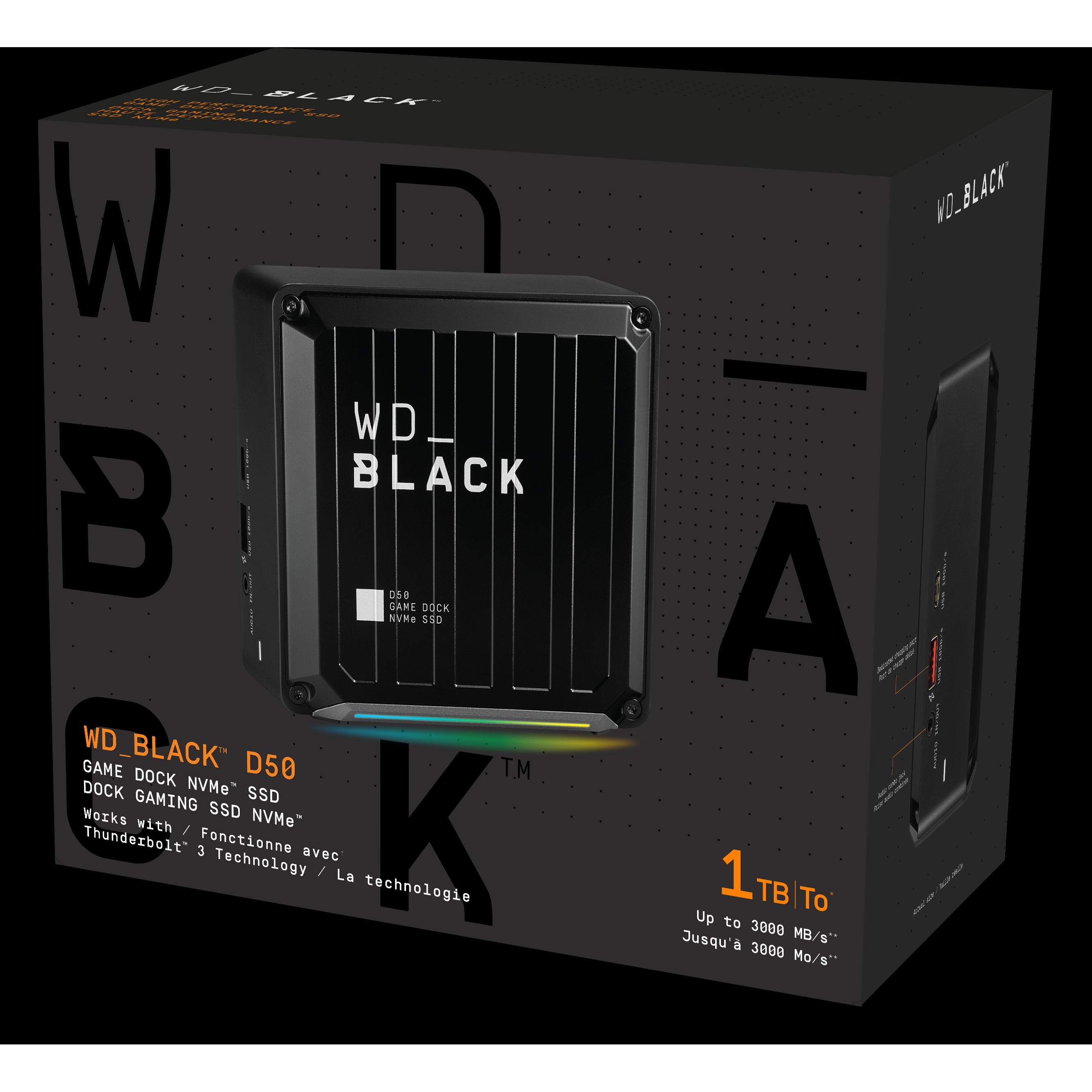 Thumbnail - WD Black D50 Game Dock 1TB (1 TB), Externe Festplatte, Schwarz