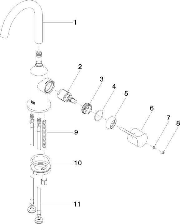 Produktbild Dornbracht VAIA Waschtisch-Einhandbatterie ohne Ablaufgarnitur, Ausladung 123 mm, 33525809