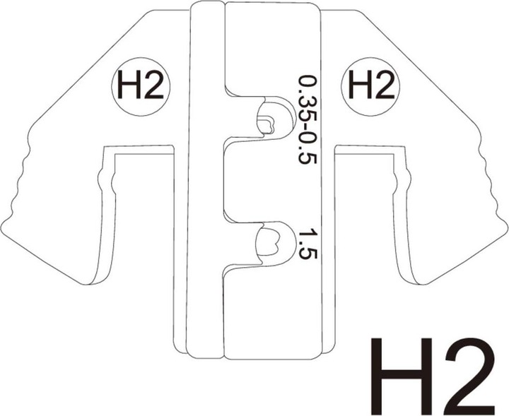 Produktbild Toolcraft PLE-0H2 Crimpstempel Verbinder 0.35 bis 1.5 mm² Passend für Marke ( (34.80 mm)