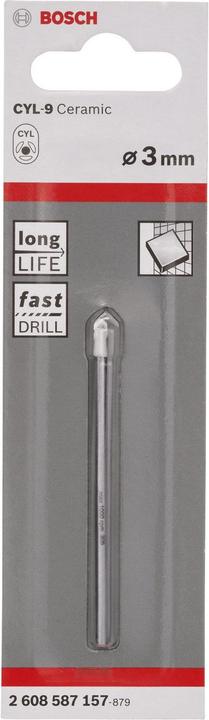 Image du produit Bosch Professional Zubehör Foret pour verre et carrelage 3 mm A (3 mm)