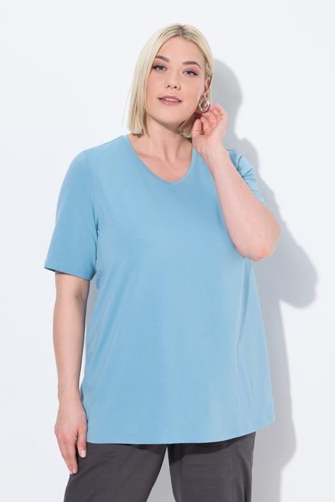 Produktbild Ulla Popken T-Shirt, A-Linie, V-Ausschnitt, Halbarm (58)