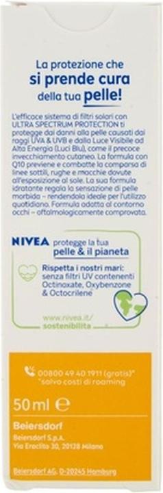 NIVEA SUN UV Gesichtscreme Q10 Anti-Aging SPF50 50ml Tube (Sonnencreme Gesicht, SPF 50, 50 ml, 10 g)