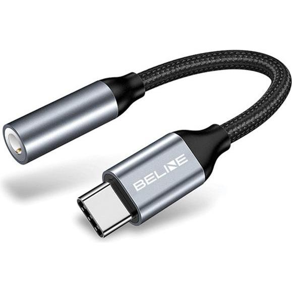 Thumbnail - Beline Adapter USB-C/Jack 3,5mm szary gray DAC, Audio Adapter, Grau
