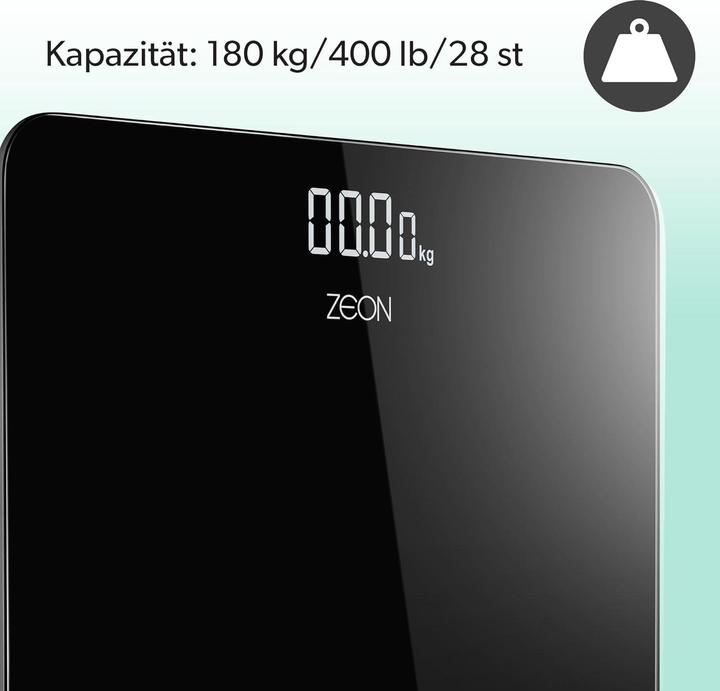 Actual product image ZEON CE4559B Personenwaage mit LED-Anzeige (180 kg)
