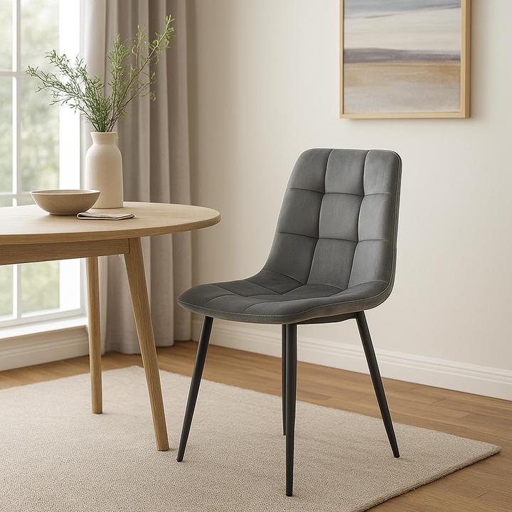 Produktbild HTI-Living Stuhl Mesa Velvet Grau