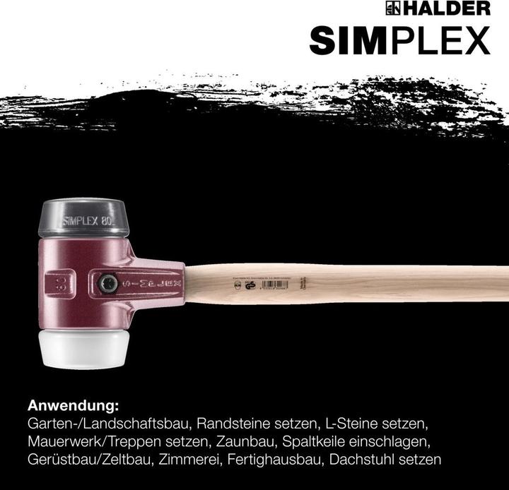 Actual product image Halder Sledgehammer 5350g 1000mm Rubber/Superplastic Hickory Simplex (5350 g)