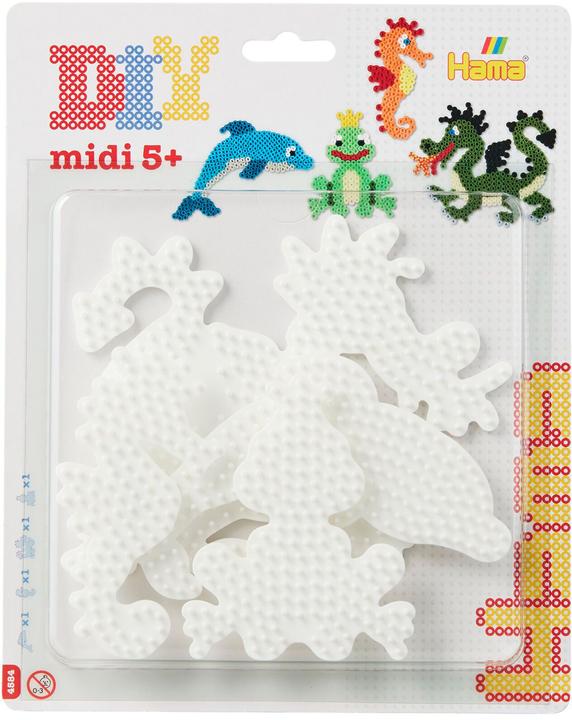 Hama Perlen Pin Plates Dolphin - Seahorse - Frog - Dragon