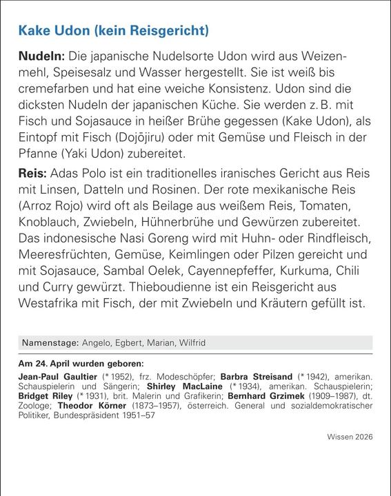 Immagine prodotto Harenberg Wissen Tagesabreisskalender 2026 - Quizfragen aus Geschichte, Politik, Kultur, Technik und Spor (11 x 14 cm, Tedesco)