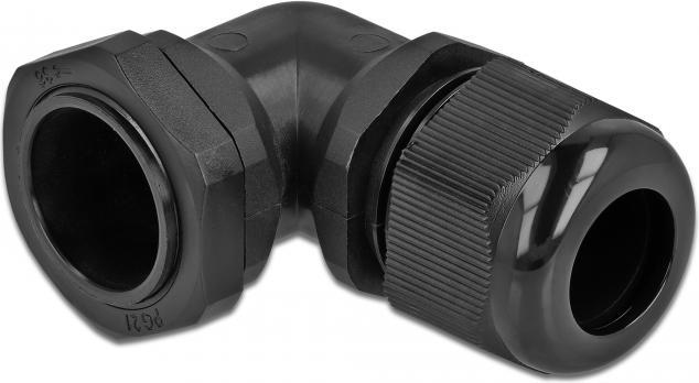 Actual product image Delock Cable gland 90° angled PG21 black