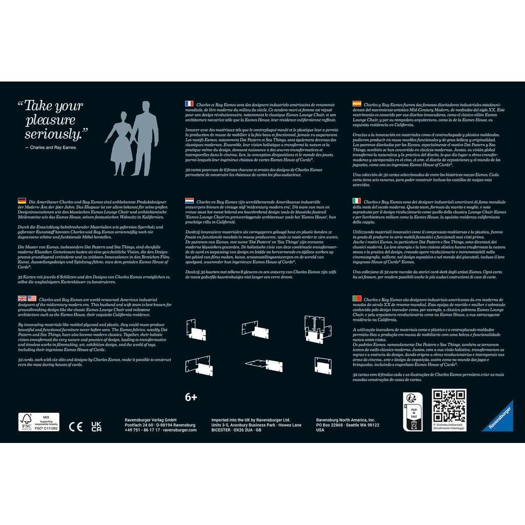 Thumbnail - Ravensburger EAMES House of Cards Collectors Edition (Deutsch, Französisch, Portugiesisch, Italienisch, Niederländisch, ...