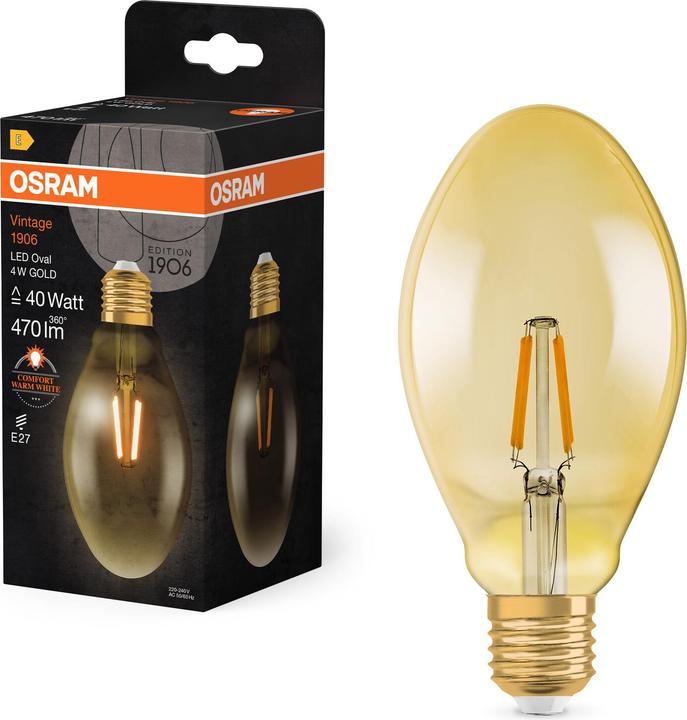 Produktbild Ledvance LED-Vintage-Lampe (E27, 470 lm, 4 x)