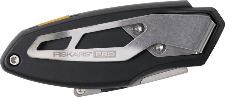 Actual product image Fiskars Pro Compact Universal Folding Knife, length 12 cm, stainless steel/plastic, black/orange (Cutters)