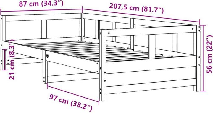 Actual product image vidaXL Tagesbett (80 x 200 cm)