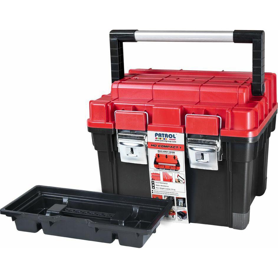 Patrol, Werkzeugkoffer, BOX HD COMPACT 1 Raudonas, 48x35x35cm