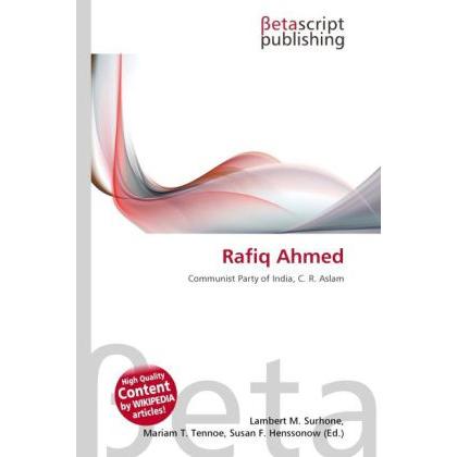 Rafiq Ahmed, Fachbücher von Lambert M. Surhone, Mariam T. Tennoe, Susan F. Henssonow