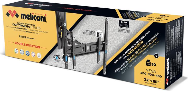 Image du produit Meliconi Extra XDR200400 CG Support de bras double (Mur, 30 kg, 32" - 65")