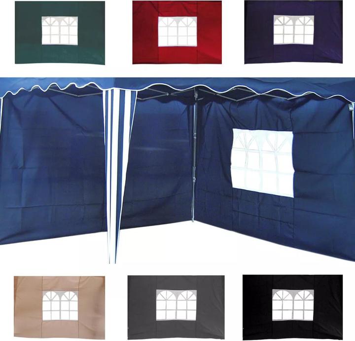 Actual product image Mojawo 2er Seitenteile Fenster Seitenwand Alu-Faltpavillon Pavillon 300x300cm (300 cm, 300 cm)