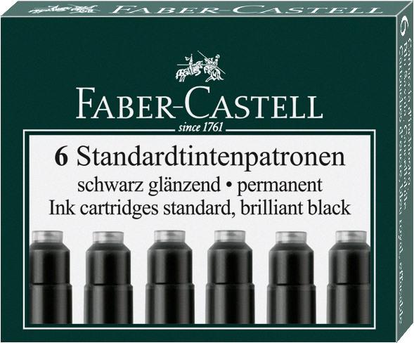 Actual product image Faber-Castell Standard ink cartridges (6 Piece, Black)