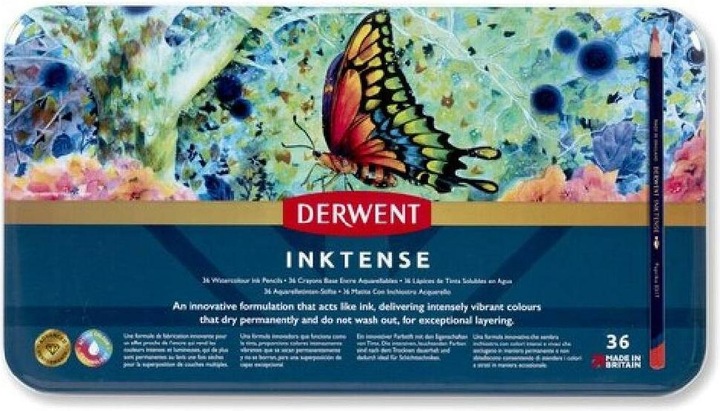 Produktbild Derwent Inktense Permanent Aquarellstifte (Mehrfarbig, Multicolor, multicolour, 36 x)