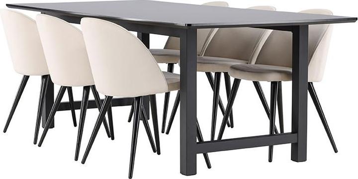 Produktbild Ebuy24 Essgruppe Oslo schwarz (MDF)