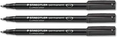 Produktbild Staedtler Lumocolor S, Wf, schwarz, 10er (10x)