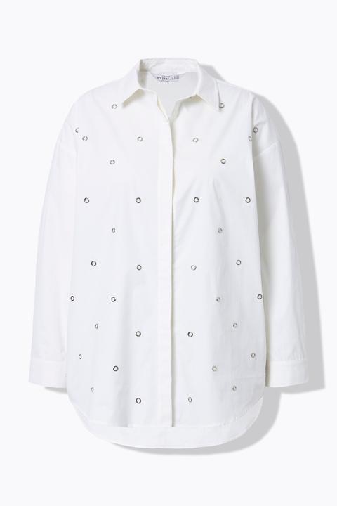 Actual product image Studio Untold Eyelet Button Down Blouse (60)