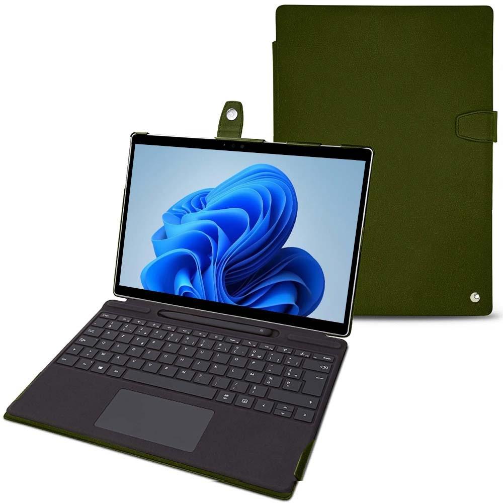 Noreve Lederschutzhülle Microsoft Surface Pro8 (Microsoft Surface Pro 8), Tablet Hülle, Grün