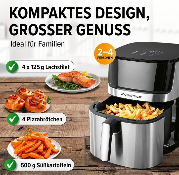 Actual product image Gourmetmaxx Digital Air Fryer with Touch Display and Timer