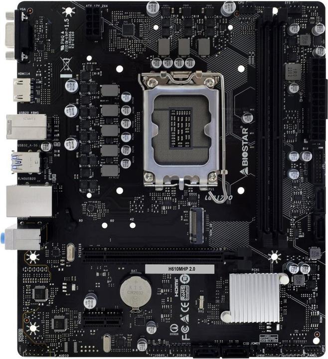 Actual product image Biostar Płyta główna H610MHP 2.0 (LGA 1700, Intel H610, mATX)