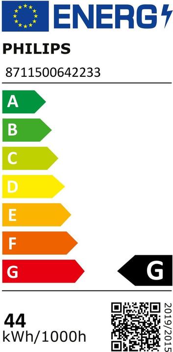 Energie-Label Philips Master TL5 (2GX13, 40 W, 3300 lm, 10 x, G)