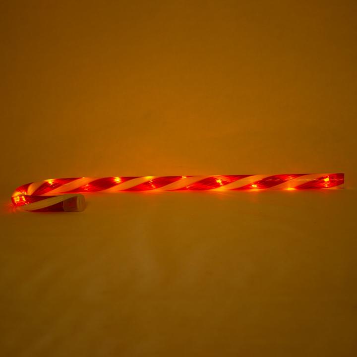 Produktbild H & S Collection LED-Zuckerstange, rot-weiss, 5 verschiedene Licht-Funktionen (1-teilig)