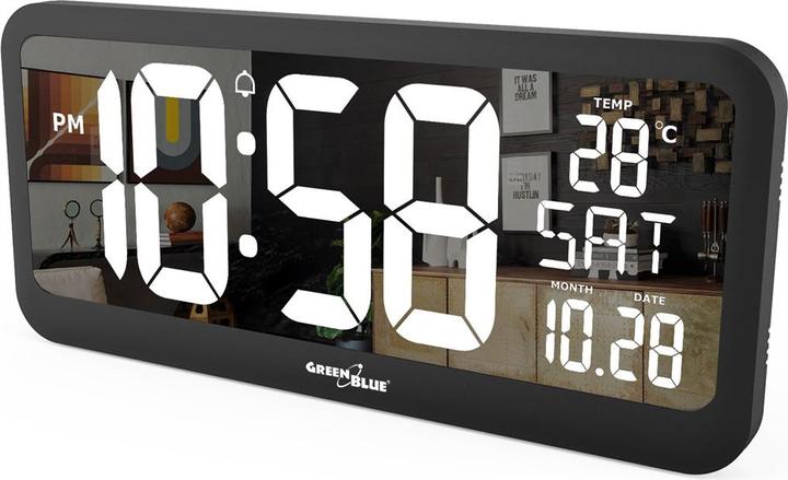 Actual product image Greenblue LCD wall clock with temperature sensor
