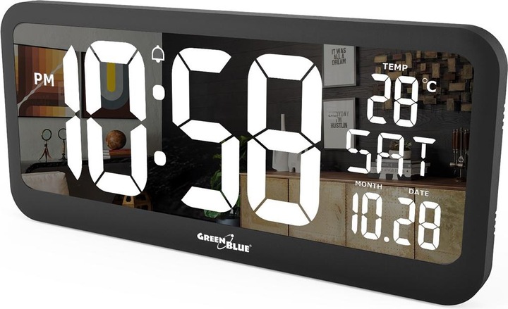 Produktbild Greenblue LCD-Wanduhr mit Temperatursensor