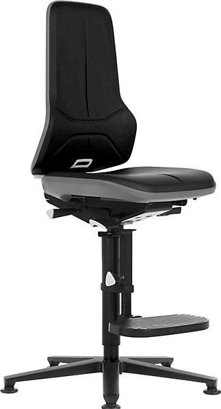 Actual product image Bimos NEON industrial swivel chair, with glides and step-up support