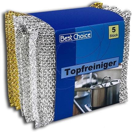 Magni 5 Stück Topfreiniger 8 x 10 cm x 1,5 cm, Reinigungsutensil