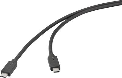 Produktbild Renkforce USB-Kabel USB 3.2 Gen2x2 20 GBit/s USB-C Stecker Stecker Schwarz 4K (RF-6830468) (1 m, USB 3.2 Gen 2x2)