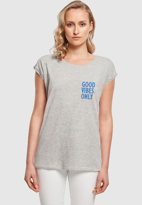 Produktbild Merchcode Ladies Good Vibes Only Extended Shoulder Tee - 118097 (5XL)