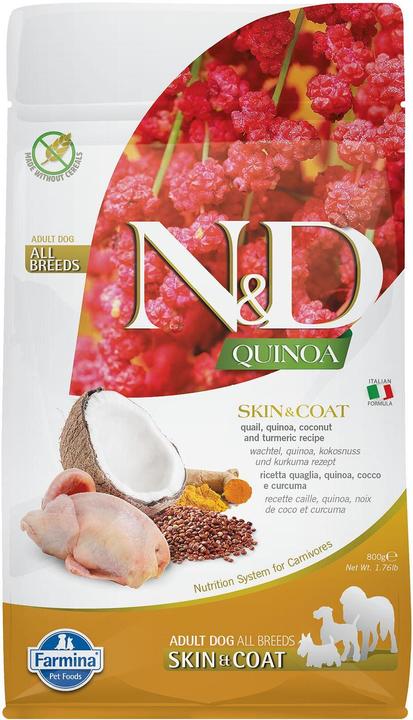 Image du produit Farmina Quinoa Skin & Coat Mini caille & coco, 800g (Adulte, 800 g)