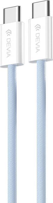 Actual product image Devia cable EC325 Smart PD USB-C - USB-C 1,0 m 60W 3A blue (1 m, USB 3.2 Gen 1, 60 W)