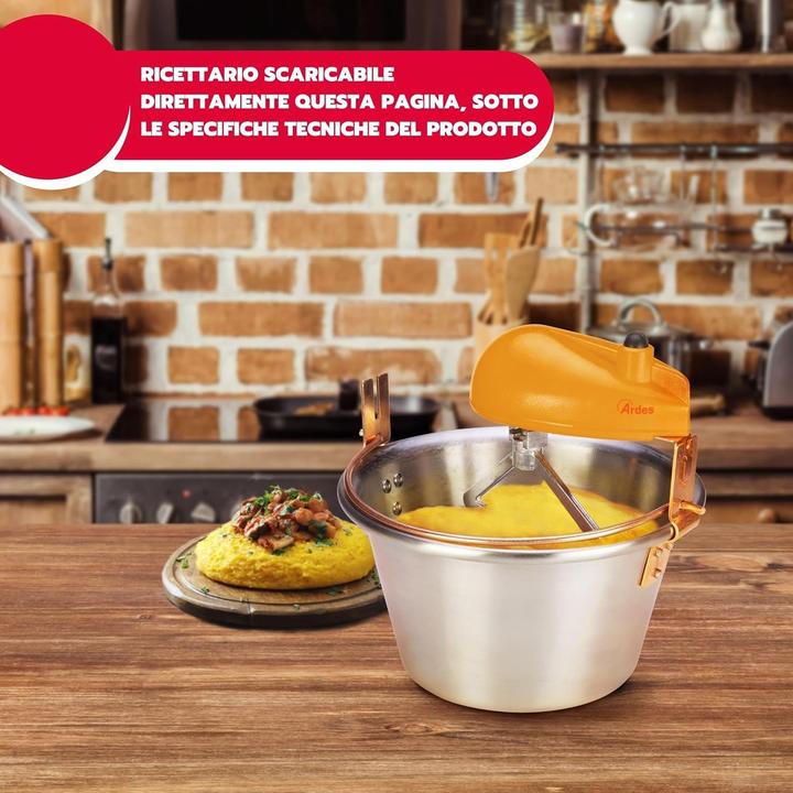 Actual product image Poly Pool Electric kettle for polenta and jam with automatic motor and bayonet connection (Pot, Stainless steel, 28 x 28.50 cm)