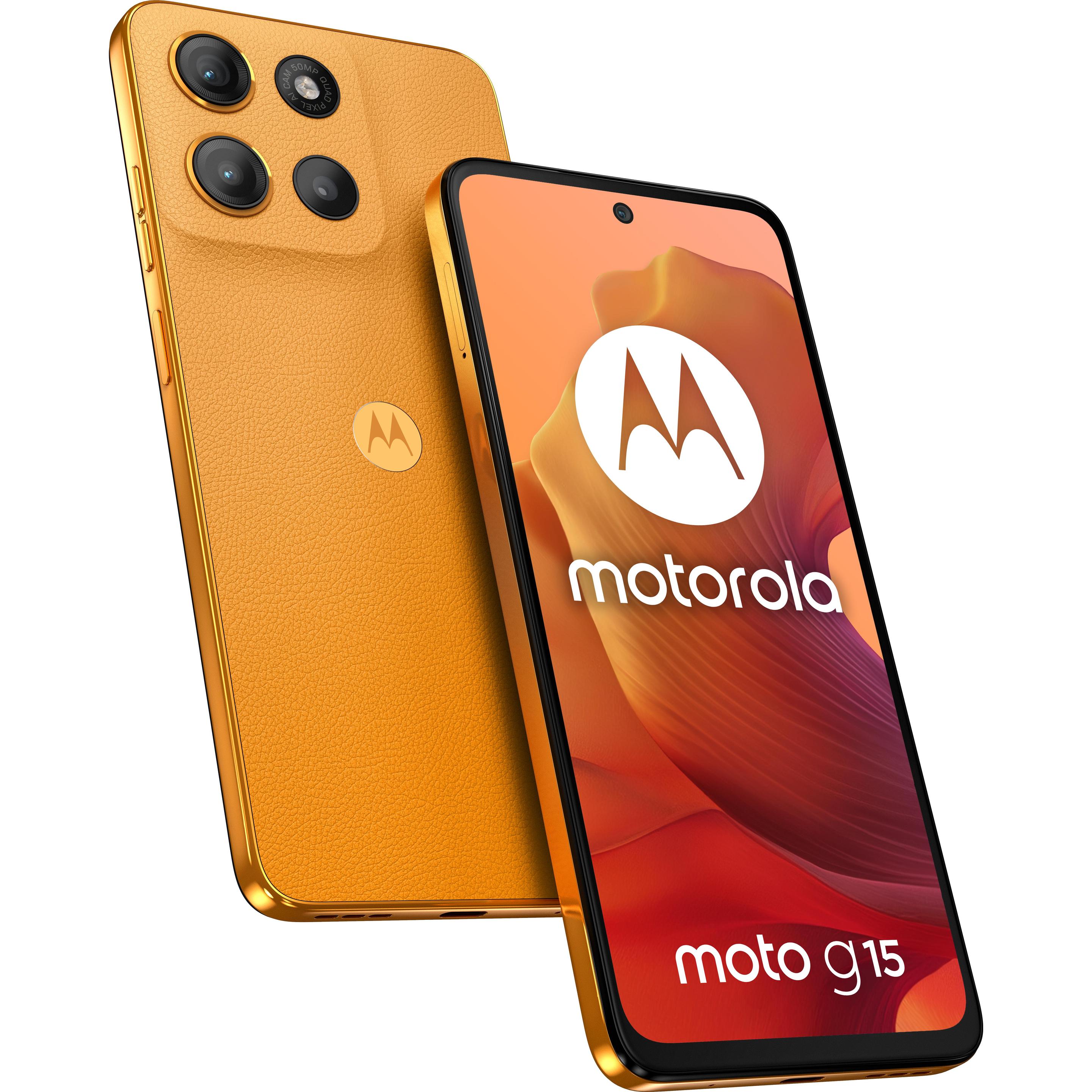 Thumbnail - Motorola moto g15 (128 GB, Sunrise Orange, 6.72", Dual SIM, 50 Mpx, 4G), Smartphone, Orange