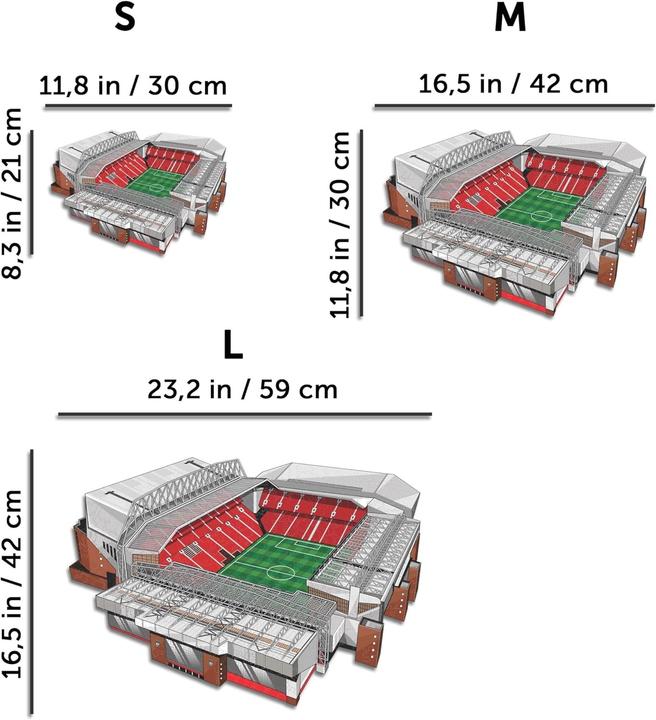 Actual product image Iconic Liverpool FC - Anfield Stadium - Wooden Puzzle Size L (500 pieces) (500 pieces)