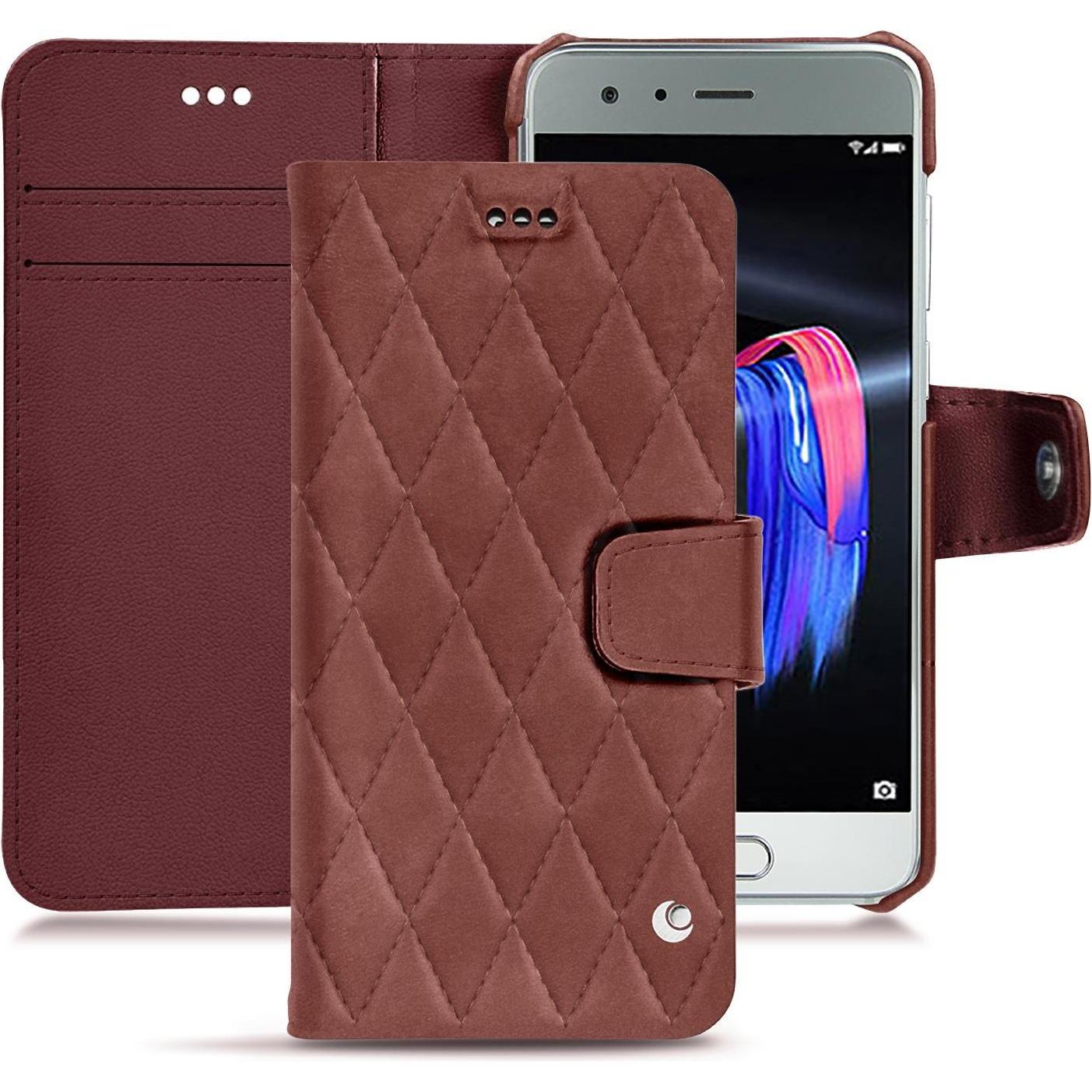 Noreve Lederschutzhülle Wallet (Honor 9), Smartphone Hülle, Rot