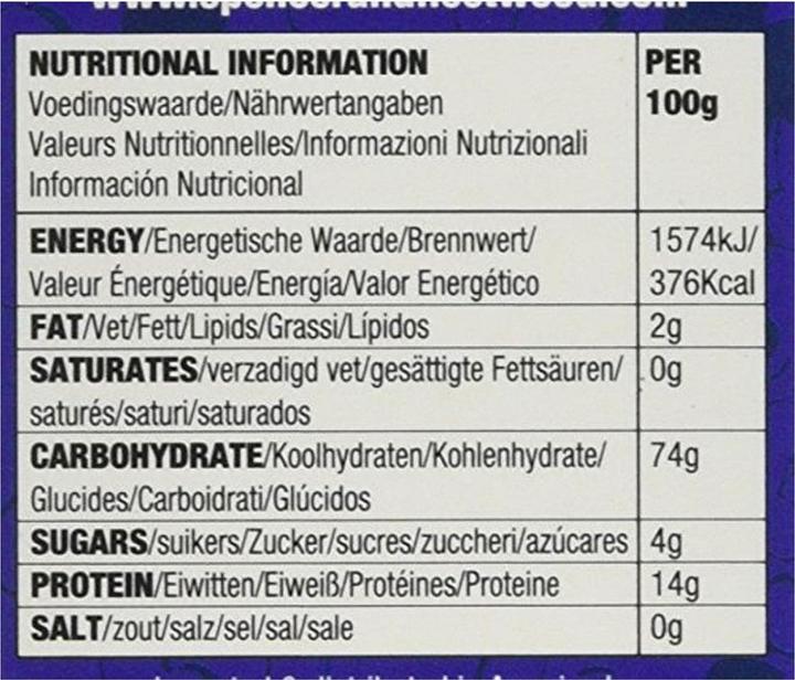 Nährwerte und Zutaten Spencer & Fleetwood Penis Pasta (233 g)