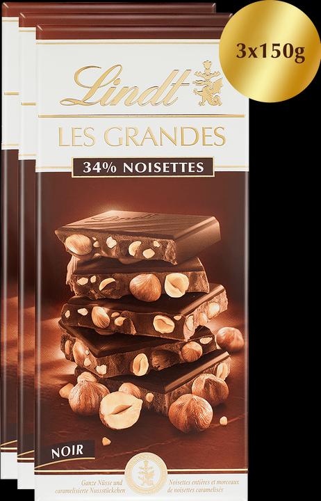 Actual product image Lindt Les Grandes Dark Nut Chocolate Bar (450 g)