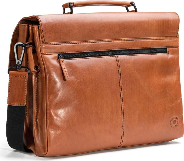 Actual product image Farmhood Memphis briefcase XXL 3 compartments leather 39 cm