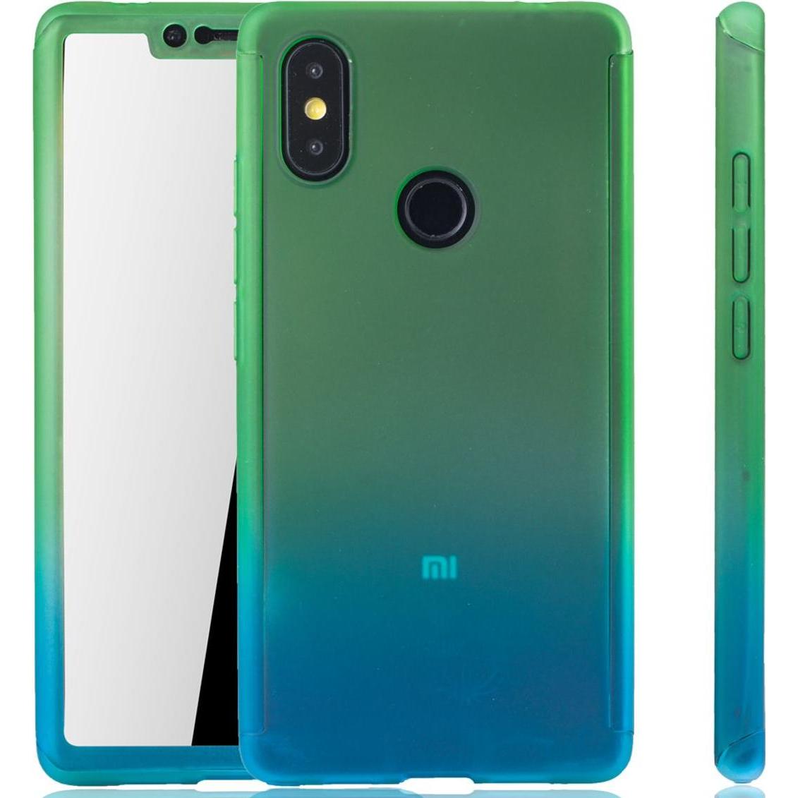 König Design Hülle Handy Schutz für Xiaomi Mi 8 SE Full Case Cover Displayschutz Bumper Blau (Xiaomi Mi 8 SE), Smartphon...