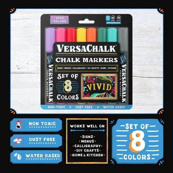 Actual product image VersaChalk - Vivid Flüssig Kreide Marker 8er Set 5mm Spitze (8x)